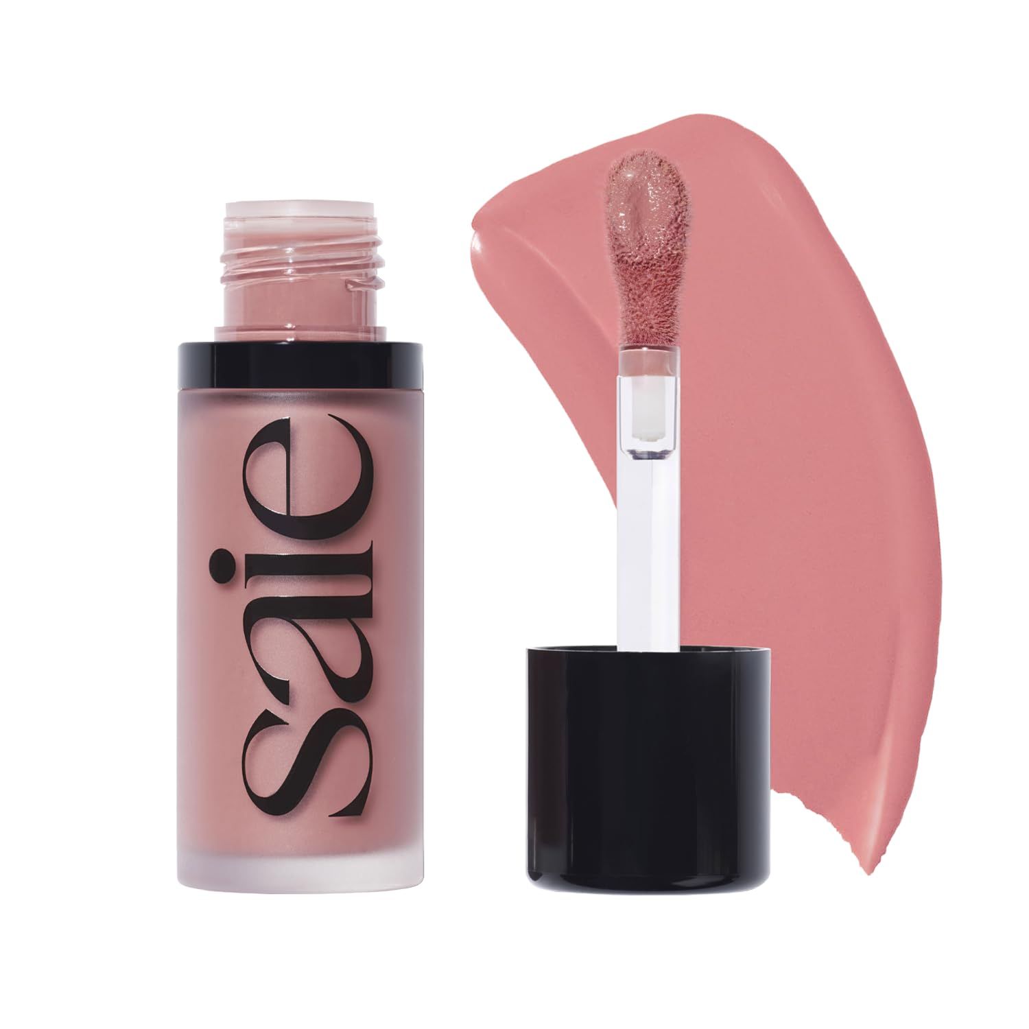 Saie Dew Liquid Blush for Cheeks - Hydrating Cream Blush Stick with a Blendable Buildable Formula - Skincare Infused Dewy Cheek Tint for a Natural Flush - Glowy Makeup Essential - Lady (.40 oz)