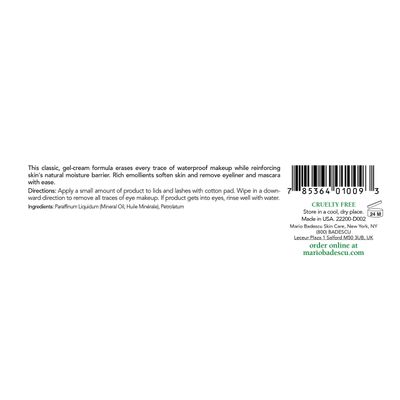 Mario Badescu Eye Makeup Remover Cream - Gentle, Non-Irritating Gel-Cream Waterproof Liner and Mascara Remover - Safe for Contact Lens Wearer - Vegan Skin Care Makeup Cleanser, 2 Oz