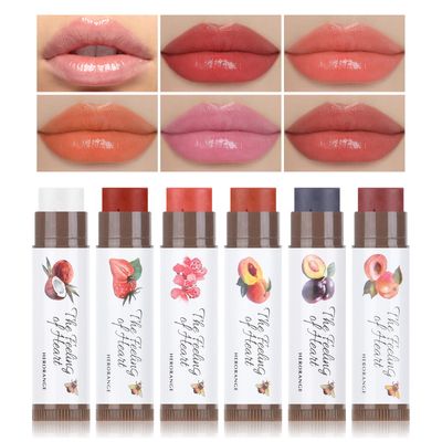 FREEORR Tinted Lip Balm, Tinted Chapstick 2 in 1 Moisturizing Lip Balm and Buildable Lipstick, Instant Hydration Chapped Lips and Pale Lips, Keep Lips Hydrated Lip Moisturizer, 0.16Oz, Pack of 6