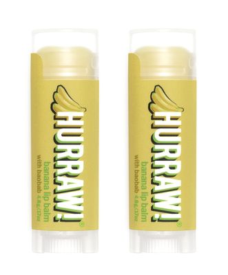 Hurraw! Banana Lip Balm, 2 Pack: Organic, Certified Vegan, Cruelty and Gluten Free. Non-GMO, 100 Natural Ingredients. Bee, Shea, Soy and Palm Free. Made in USA