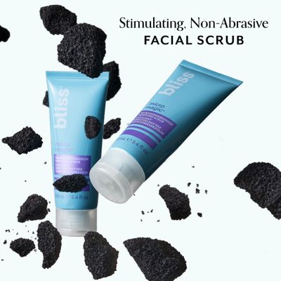 Bliss Micro Magic Skin-renewing Microdermabrasion Scrub | Smoothing Volcanic Pumice &amp; Purifying Kaolin Clay | Refreshed Glow Straight-from-the-Spa | Tightens Pores &amp; Brightens Skin | 3.4 fl oz