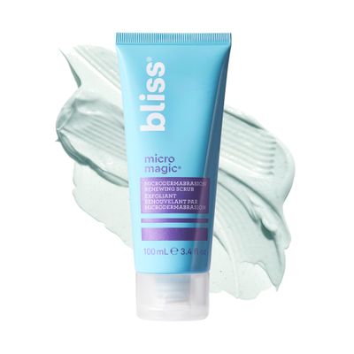 Bliss Micro Magic Skin-renewing Microdermabrasion Scrub | Smoothing Volcanic Pumice &amp; Purifying Kaolin Clay | Refreshed Glow Straight-from-the-Spa | Tightens Pores &amp; Brightens Skin | 3.4 fl oz