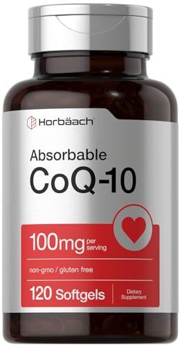Horbach CoQ10 100mg Softgels | 120 Count | Non-GMO and Gluten Free Supplement