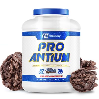 Ronnie Coleman Signature Series Pro-Antium Whey Protein Powder with BCAAs and EAAs, Creatine for Recovery and Lean Muscle Support, 30g Protein Per Serving, Double Chocolate Cookie, 5 Lb