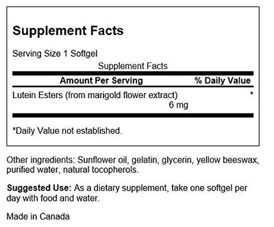 Swanson Lutein Esters - Featuring Lutemax 6 mg 100 Sgels (2 Pack)