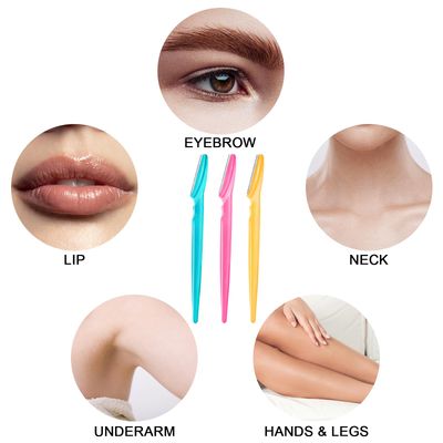 HFATMOS 12 Pcs Eyebrow Razor, Multipurpose Exfoliating Dermaplaning Tool for Face, Facial and Eyebrow Shaper with Precision Cover for Women Men Use