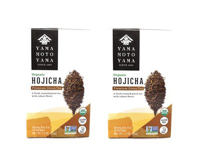 Yamamotoyama Organic Hojicha Premium Green Tea (2 Pack, Total of 2.4oz)