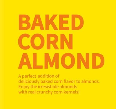 Official Gilim HBAF Korean Baked Corn Crunchy Almonds Nut | Nutritious & Gluten Free | Kids Lunch After-School, Work, Trip Camping Snack | Asian Snack Korean Chips Sovenior (Baked Corn, 1x190gram)