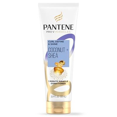 Pantene Pro-V Miracles Curl Define &amp; Shine Coconut Shea 1 Minute Miracle Conditioner 10.9 FL OZ