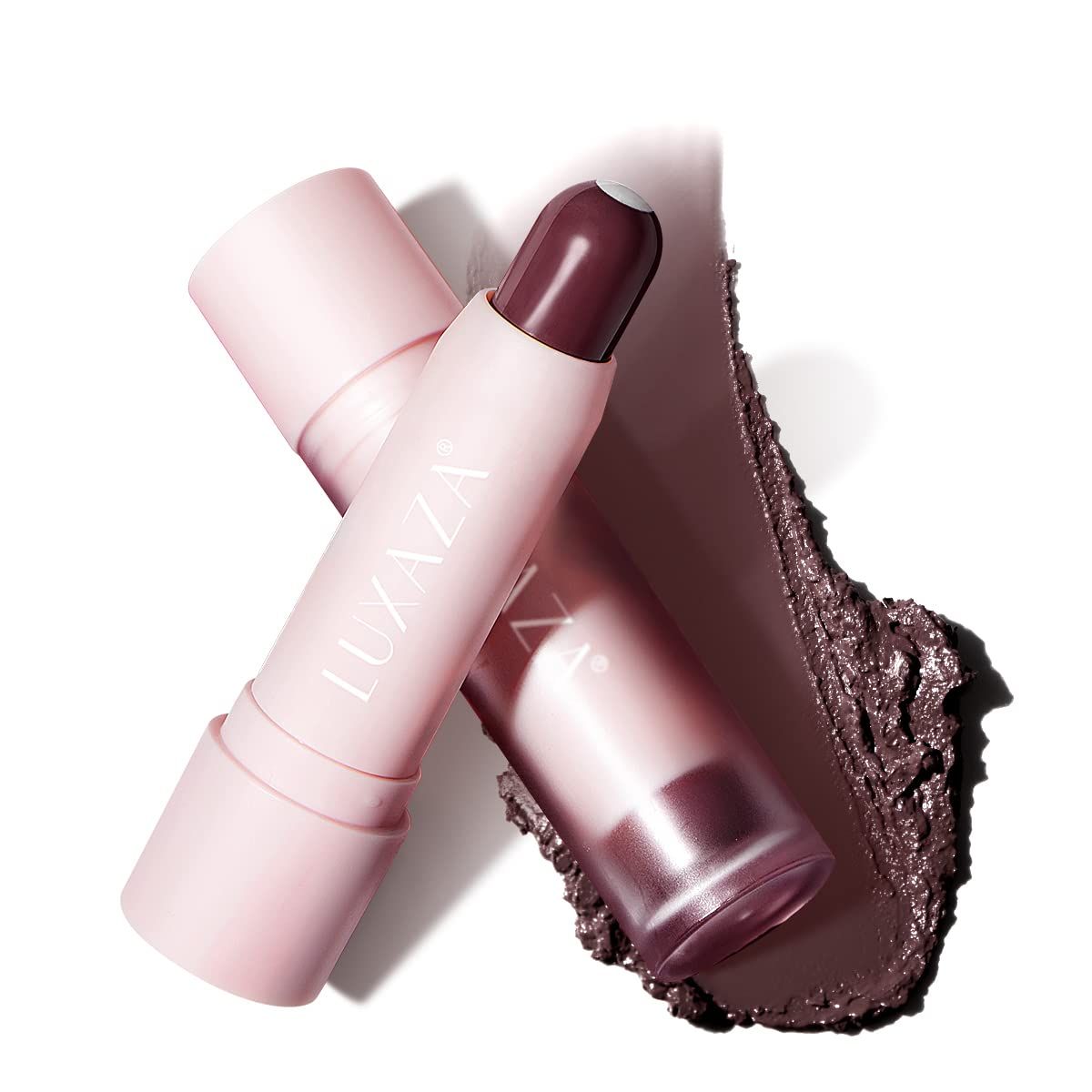 LUXAZA Tinted Lip Balm, Natural Semi-Gloss Finish, Hydrating / Coloring 2 in 1 Lip Stick for Girls &amp; Women 01 Dark-Mauve