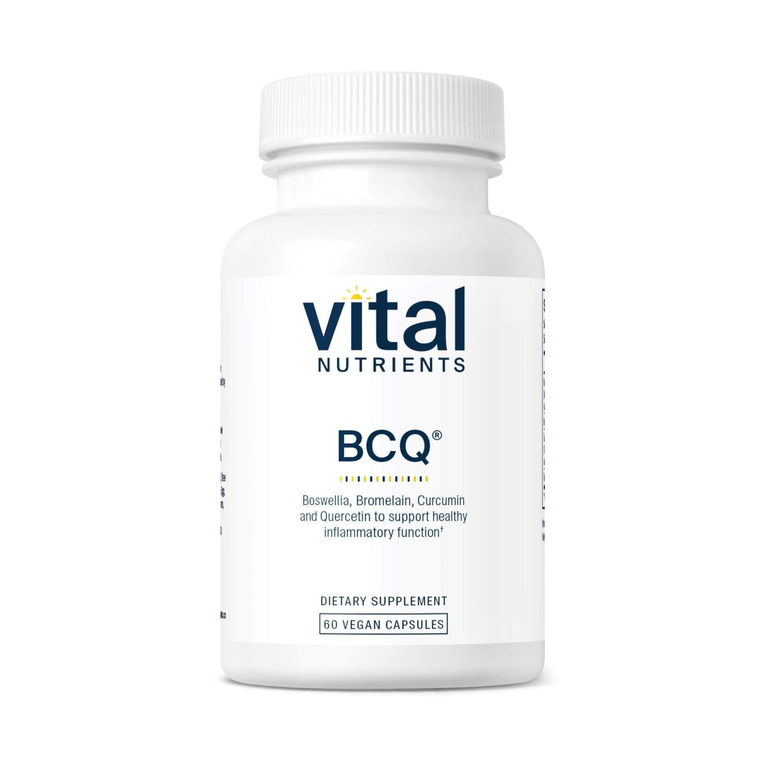 Vital Nutrients BCQ | Vegan Boswellia, Bromelain, Curcumin &amp; Quercetin Supplement | Joint Support Supplement | Supports Sinus &amp; Digestive Health | Gluten, Dairy, Soy Free | 60 Capsules