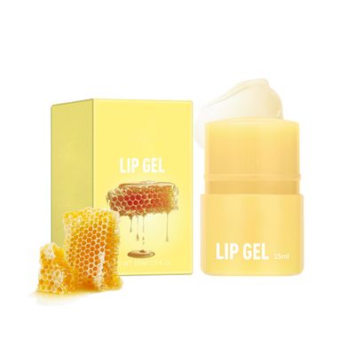 MIESCHER Lip Gel-Honey Moisturizing Lip Balm Lip Mask Soften &amp; Plumping Lips, Long-Lasting Nourishing Moisturizing Lip Balm for Lip Care &amp; Dry Lips, 0.52Oz