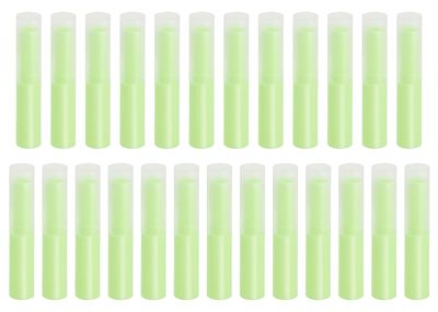 Mini Skater 0.14oz Empty Flavored Lip Balm Container Tubes Plastic Homemade Moisturizing Lip Stick with Caps Bulk Fit for Women Adult DIY Making Supplies, 25 Count (Green)