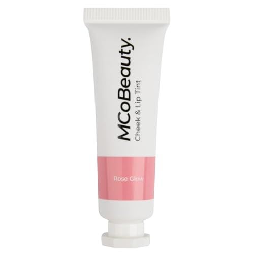 MCoBeauty Cheek &amp; Lip Tint, Rose Glow, Vibrant Pop of Color for Cheeks and Lips, Vegan, Cruelty Free Cosmetics