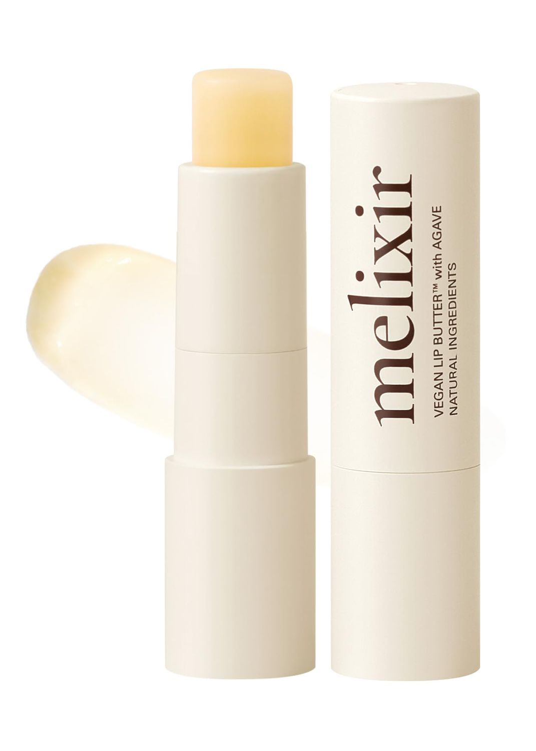 Melixir Vegan Lip Butter 01 Agave(Clear) (11 more colors), Bee Free, Petrolatum Free, Deep Nourishing Plant-Based Vegan Lip Balm for Dry, Cracked and Chapped Lips