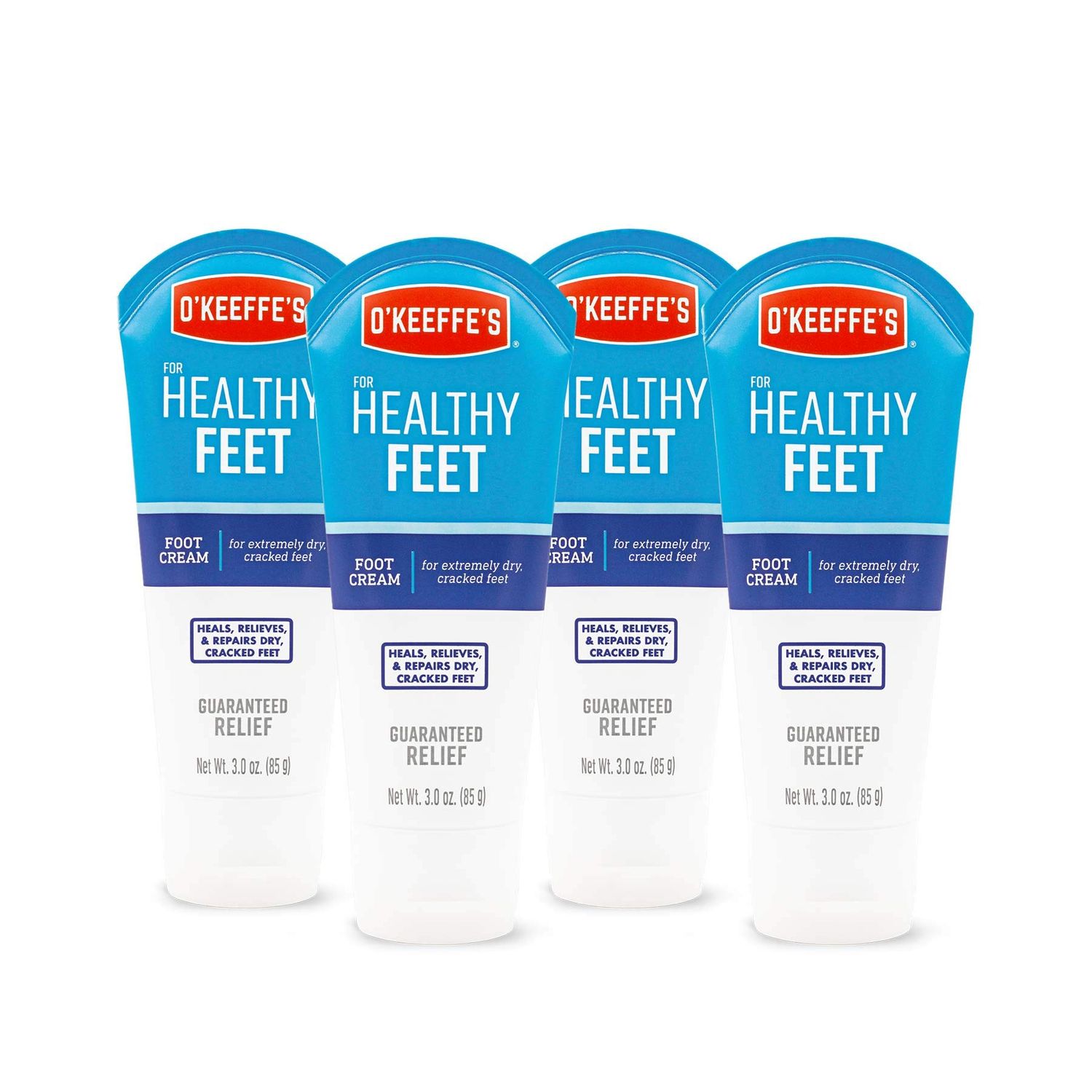 O&#39;Keeffe&#39;s K0280004-4 Healthy Feet Foot Cream Tube (4 Pack), 3 oz