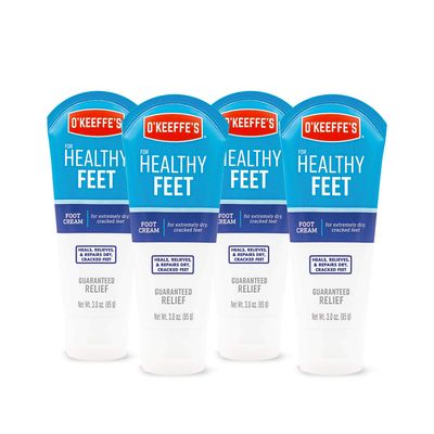 O&#39;Keeffe&#39;s K0280004-4 Healthy Feet Foot Cream Tube (4 Pack), 3 oz