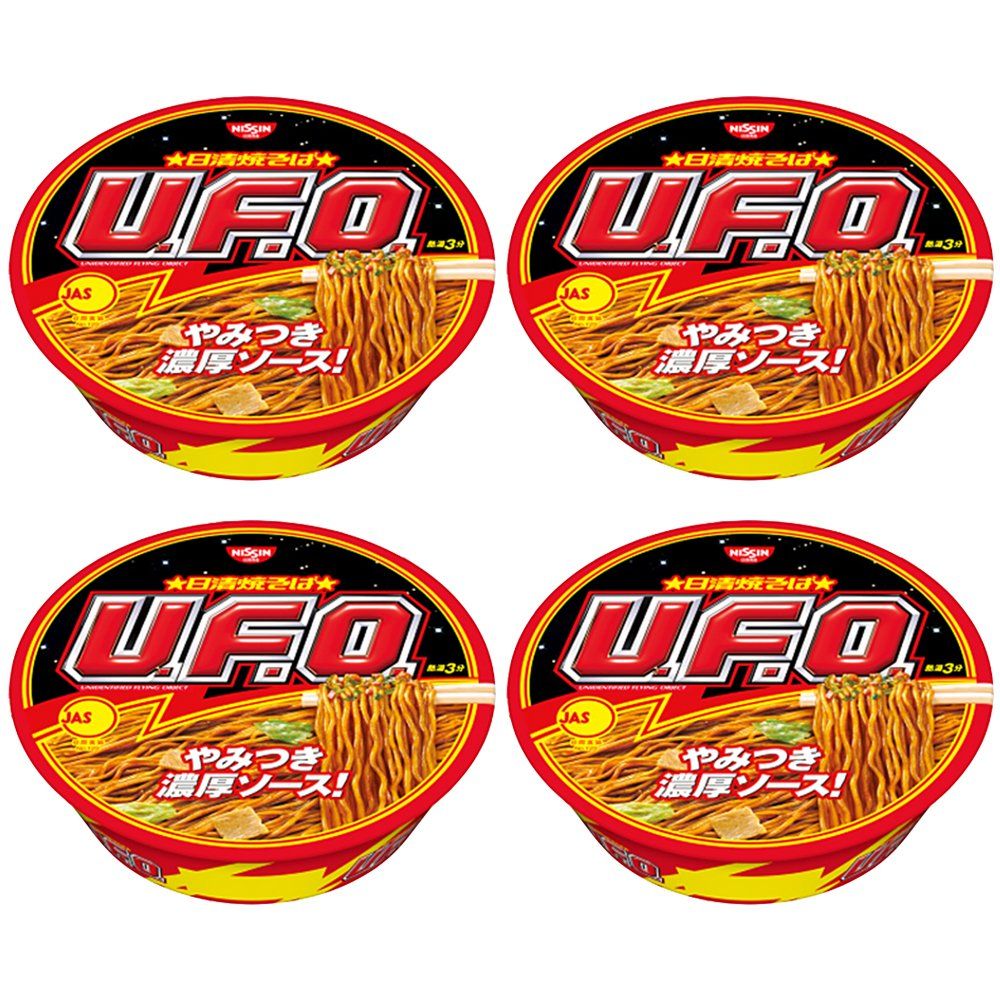 UFO Fried Noodles Sauce Taste 4pcs Japanese Instant Noodle Yakisoba Ninjapo Japan