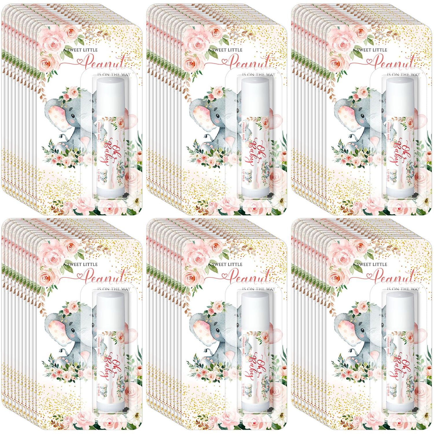 Sacubee 30 Pack Elephant Party Gifts Baby Shower Games Prizes Bulk Lip Balms Favors for Winners Adults Guests Gender Reveal Favors Decorations Baby Shower Souvenirs Gift Bags Stuffers