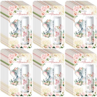Sacubee 30 Pack Elephant Party Gifts Baby Shower Games Prizes Bulk Lip Balms Favors for Winners Adults Guests Gender Reveal Favors Decorations Baby Shower Souvenirs Gift Bags Stuffers