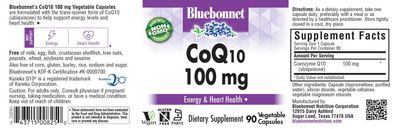 BlueBonnet CoQ-10 Vegetarian Capsules, 100 mg, 90 Count