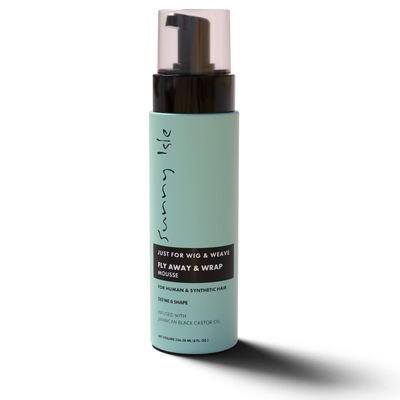 Sunny Isle Just For Wig, Weave, Braids and Extensions Fly Away, Hold &amp; Wrap Styling Mousse 8oz | For Synthetic &amp; Natural Wig