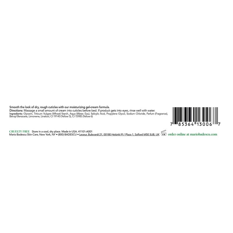 Mario Badescu Cuticle Cream - Hydrating &amp; Moisturizing Cuticle Softener with Glycerin &amp; Salicylic Acid - Soothing &amp; Calming Care - Pack of 1, 0.5 Oz
