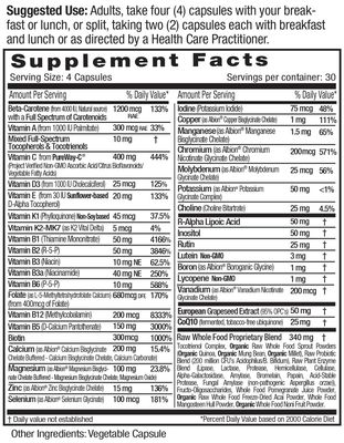 EMERALD LABS Complete Clinical Multi - Multivitamin with Methylated Folate, Vitamin D3, Digestive Enzymes & More for Gut Health, Immune Support & More - 120 Vegetable Capsules (30-Day Supply)