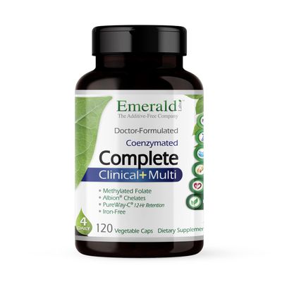 EMERALD LABS Complete Clinical Multi - Multivitamin with Methylated Folate, Vitamin D3, Digestive Enzymes &amp; More for Gut Health, Immune Support &amp; More - 120 Vegetable Capsules (30-Day Supply)