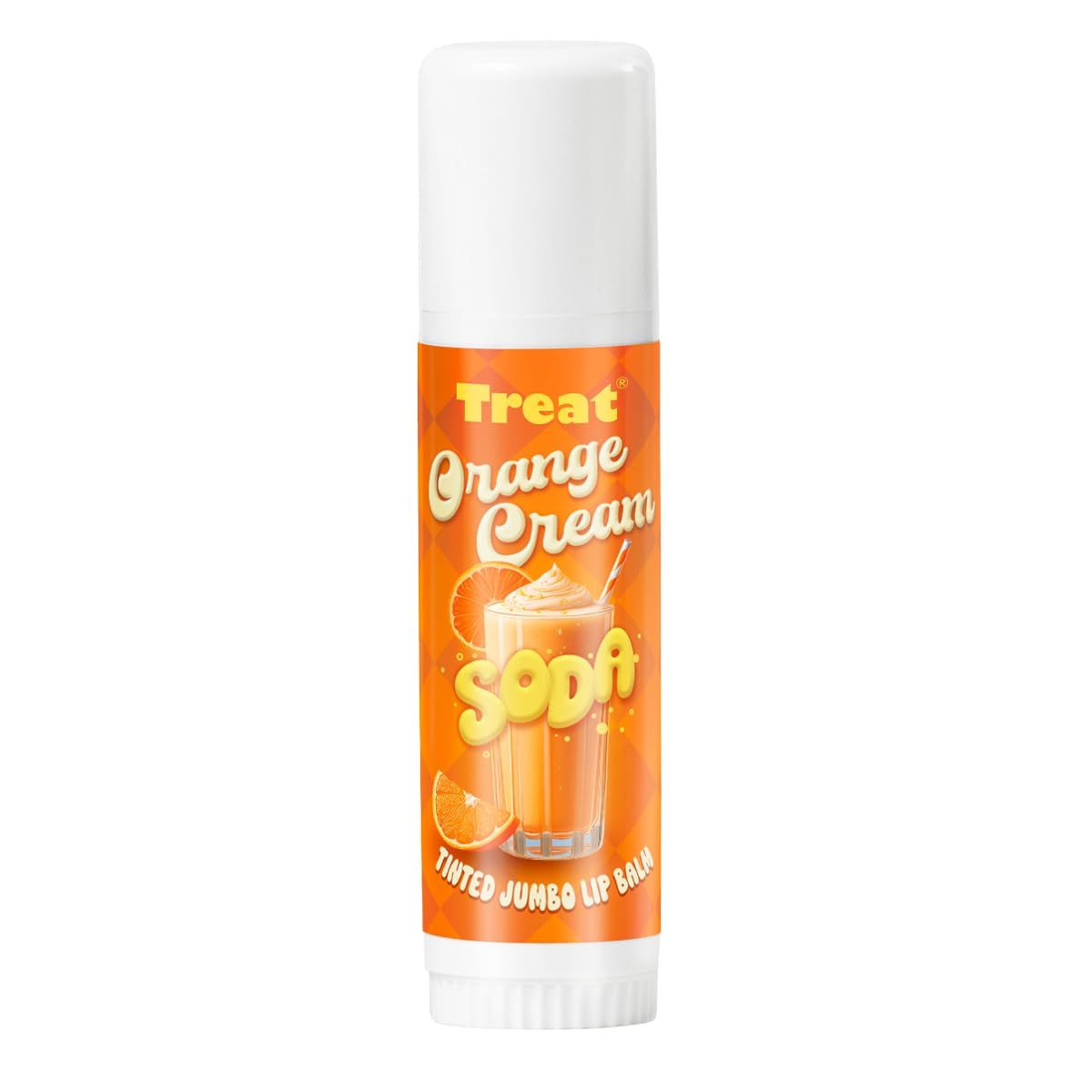 TREAT JUMBO TINTED LIP BALM (SHIMMERING CREAM SODA WITH AN ORANGE TWIST)