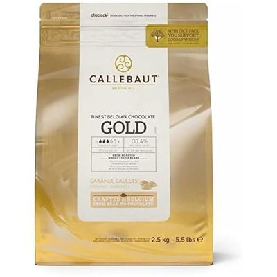 Callebaut Finest Belgian Gold Chocolate With 30.4 Cacao And 28.3 Milk, 88.16 Oz