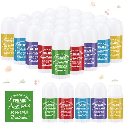 25 Pcs Thank You Mini Lip Balm Bulk Gifts for Women Teacher Inspirational Appreciation Gifts Natural Ingredients Dry Chapped Lip Care Products for Coworkers Employee, Assorted Flavors