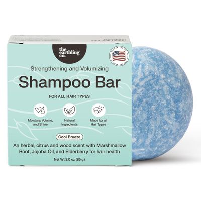 The Earthling Co. Shampoo Bar - Promote Hair Growth, Strengthen &amp; Volumize All Hair Types - Paraben &amp; Sulfate Free formula with Natural, Vegan Ingredients for Dry Hair (Cool Breeze, 3 oz)