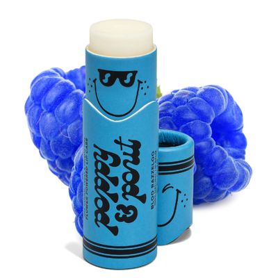 Poppy &amp; Pout Kids Jumbo Lip Balm | All Natural Lip Balms &amp; Moisturizers | Hydrates with Beeswax, Vitamin E, Organic Coconut Oil | Cruelty-Free | Lip Balm in Recyclable Cardboard Tube (Bloo Razzeloo)