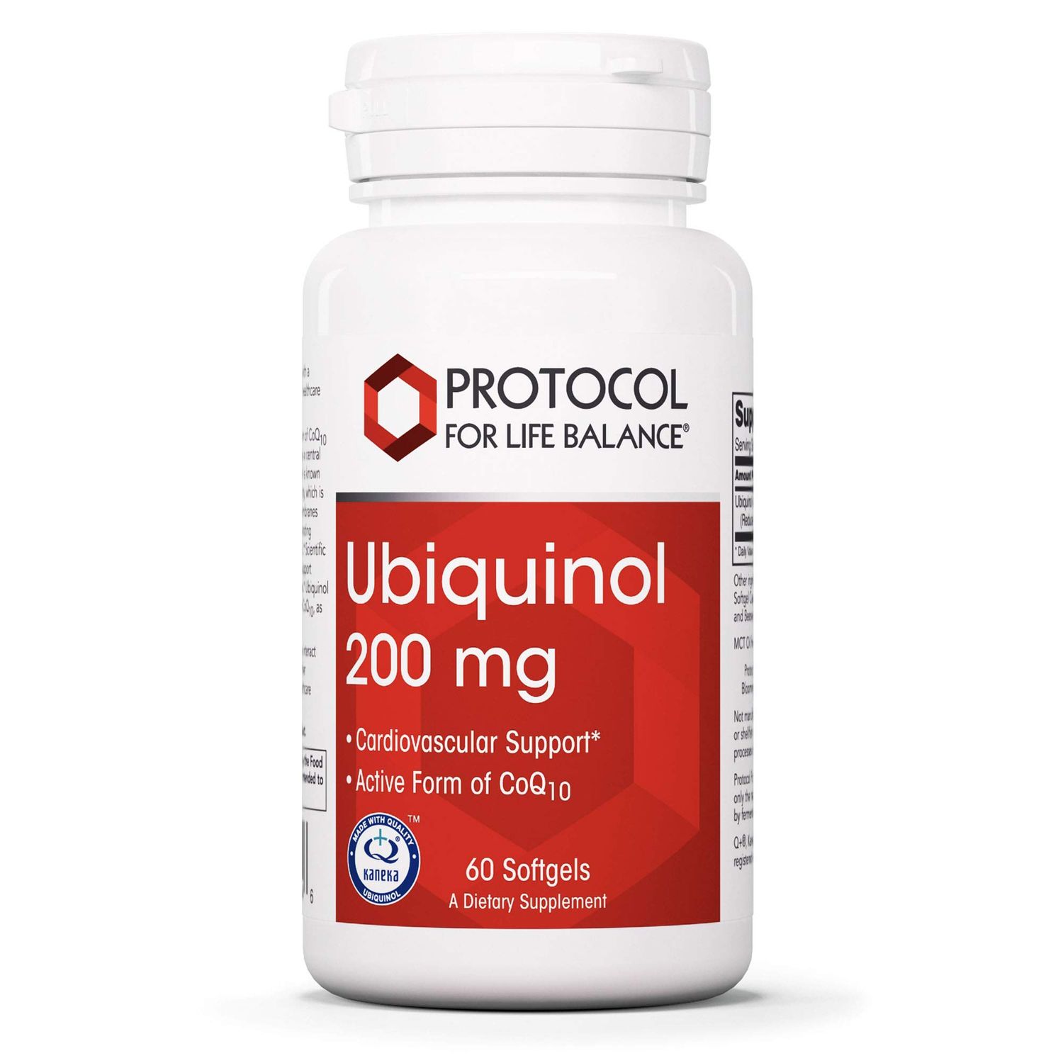 PROTOCOL FOR LIFE BALANCE Ubiquinol 200mg - Bioavailable CoQ10 Softgels - Heart Health Support - Oxidative Stress Quencher - Soy Free &amp; Dairy Free - 60 Softgels