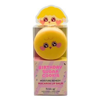 The Crme Shop Bubble Mates Macaron Lip Balm, Korean Lip Balm with Hyaluronic Acid and Murumuru Butter - Birthday Sugar Cookie