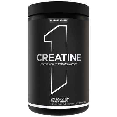 Rule 1 Creatine Powder - Pure Micronized Creatine Monohydrate for High-Intensity Exercise and Lean Body Mass Support, Flavored and Unflavored (75 Servings, Unflavored)
