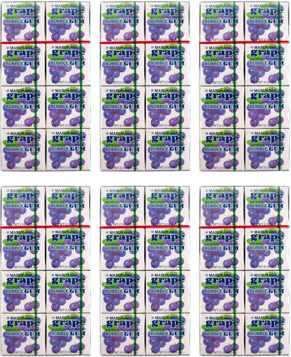 Authentic Japanese Marukawa Grape Flavored Fusen Gum 48 Packs