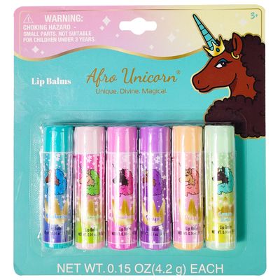 LUV HER Lip Balm Set Pack of 6 - Tinted Lip Balm with Playful Colors and Flavors - Perfect Girls Makeup Accessory - Ideal for Dry Weather Protection, Ages 3