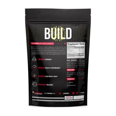 Xwerks Build Creatine Gummies for Men & Women, 120 Count, 100 Pure Creatine Monohydrate, Lemon Flavored Muscle Building Gummy (4g per Serving) Pre Workout Anti-Melting Gummies (5,000mg