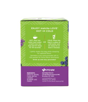 Matcha Love Japanese Matcha Blueberry Lavender, 60 Premium Tea Bags