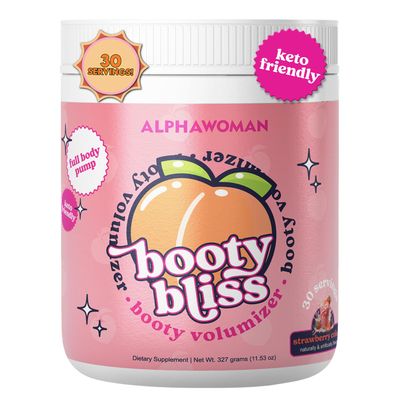 Booty Bliss Creatine for Women Pre Workout Women Booty Builder Keto Friendly Collagen Pump It Up for The Perfect Peach 30 SRV - Strawberry Colada Flavor (Strawberry Colada)