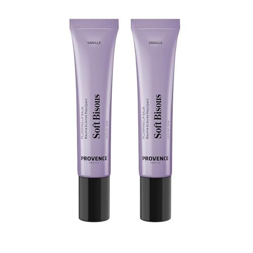Provence Beauty Soft Bisous Plumping Smoothing Lip Mask - Anytime Hydration For Visibly Plumper Lips - Lip Mask Overnight Treatment - Deeply Moisturizing and Nourishing (Pack of 2)