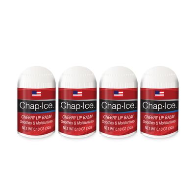 Lot of 4 Oralabs Chap Ice Cherry Lip Balm Mini Cute Bonus Pack