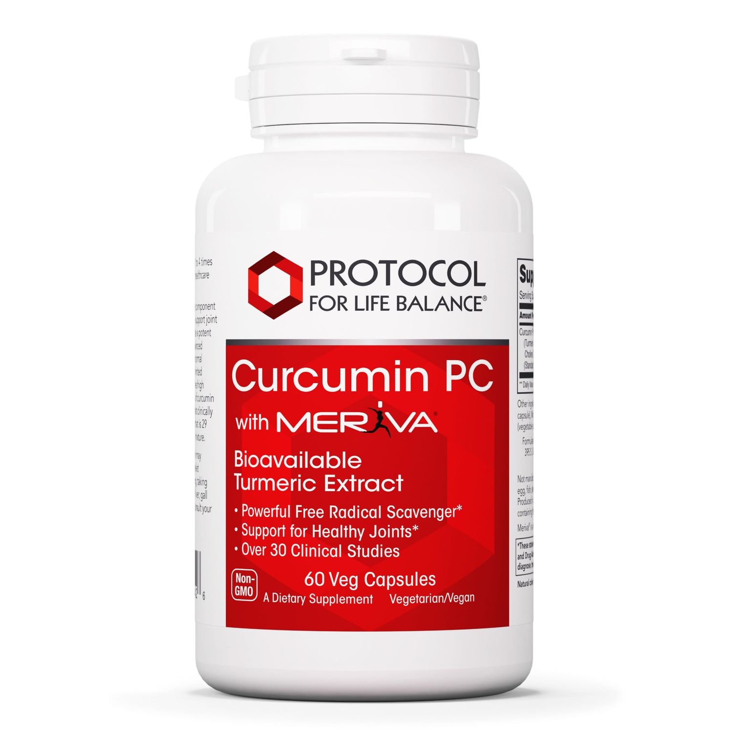 PROTOCOL FOR LIFE BALANCE Curcumin PC - with Phosphatidylcholine for Absorption - Joint Mobility, Flexibility &amp; Immune Support - Turmeric Supplement - Non-GMO &amp; Halal - 60 Veg Capsules