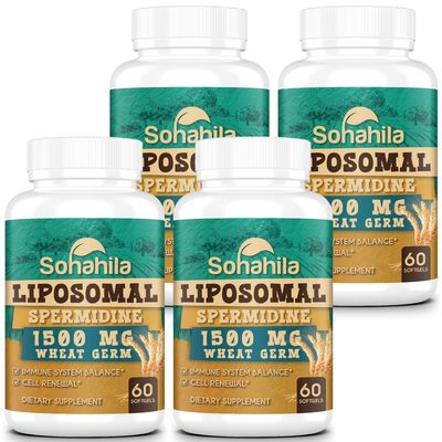 Spermidine Supplement 15 MG - 99 Purity, High Absorption, 1500 MG Fermented Wheat Germ Extract with Zinc &amp; Thiamin, Spermidine for Men &amp; Women - Cellular Renewal, Aging Defense, Energy, 240 Softgels