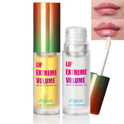 MooGlamor 2 Pcs Lip Plumper Night and Daytime Set Natural Lip Oil with Hydrating and Moisturizing Lip Enhancer for Lip Mask and Care