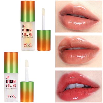 MooGlamor 2 Pcs Lip Plumper Night and Daytime Set Natural Lip Oil with Hydrating and Moisturizing Lip Enhancer for Lip Mask and Care