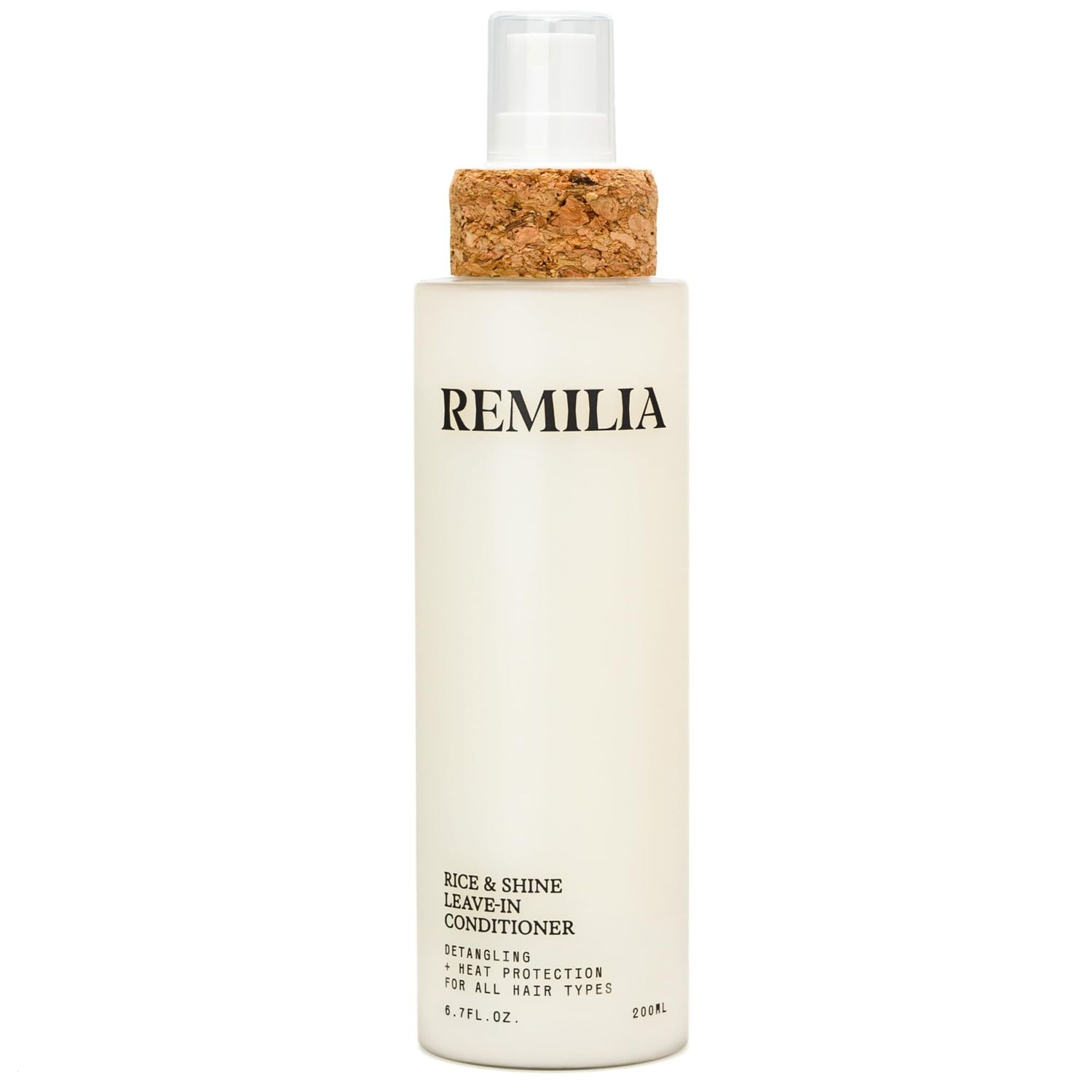REMILIA Rice &amp; Shine Leave-In Conditioner Spray for Frizzy Hair - Lightweight Rice Protein Hair Mist - Heat Protectant up to 450F, Detangling &amp; Softening, Vegan &amp; Color-Safe - Made in USA 6.7 fl oz