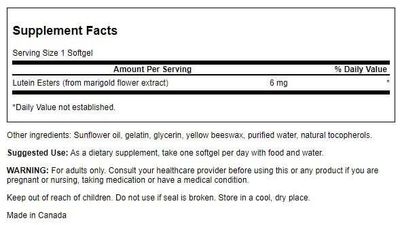 Swanson Lutein 6 Milligrams 100 Sgels